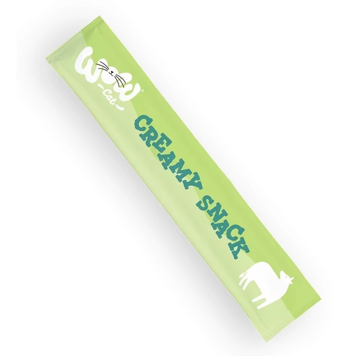 WOW CAT Creamy Snack Rind - kremowy sosik dla kota z dodatkiem biotyny, z wołowiną 5x15g - 2