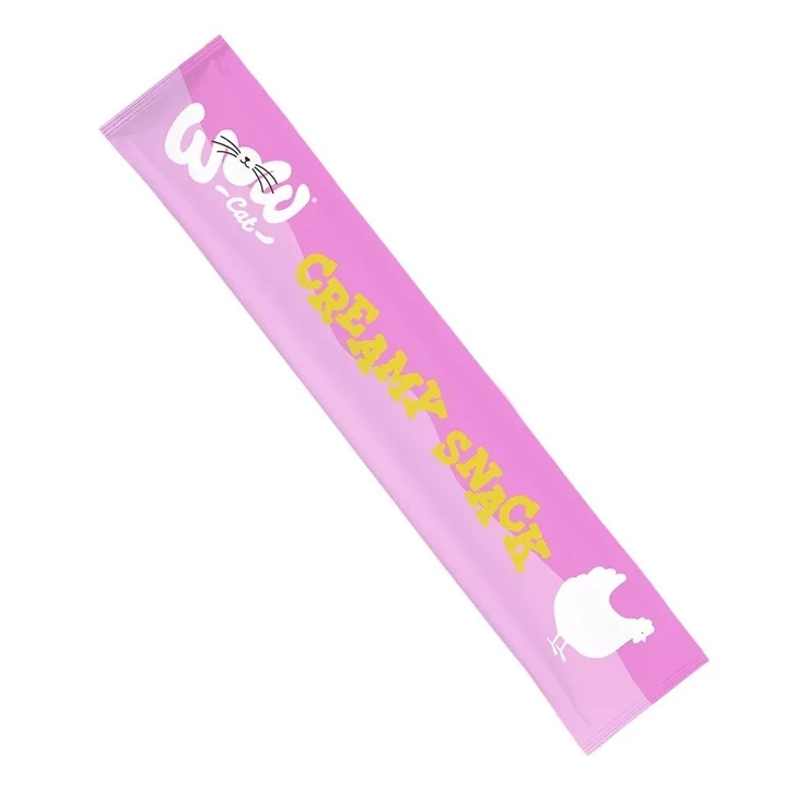 WOW CAT Creamy Snack Chicken - kremowy sosik dla kota z dodatkiem tauryny, z kurczakiem 5x15g - 2