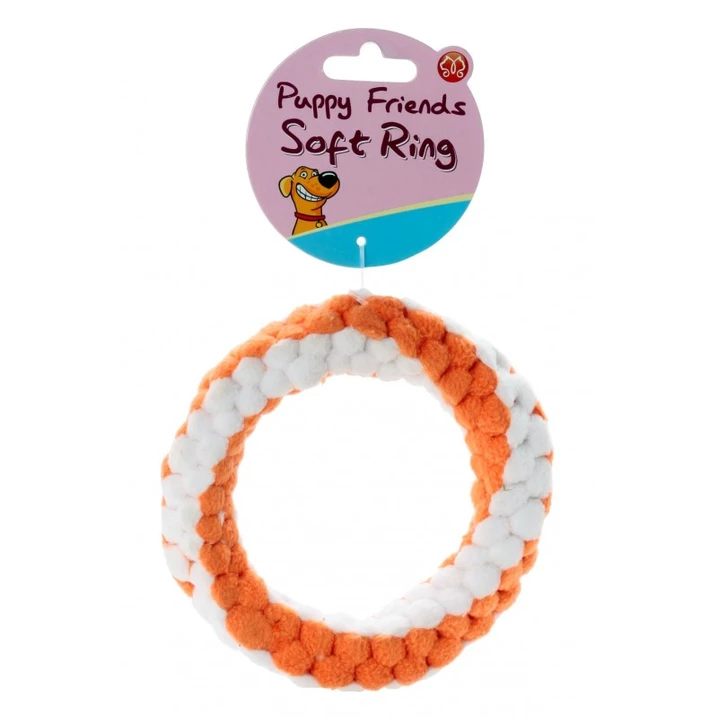 TOBY'S CHOICE Soft Ring - mięciutki, polarowy ring dla szczeniąt i delikatnych psów 13,5 cm