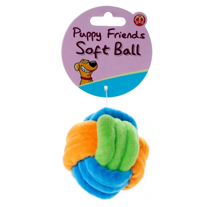 TOBY'S CHOICE Soft Ball - mięciutka, pluszowa piłka dla szczeniąt i delikatnych psów 7,5 cm