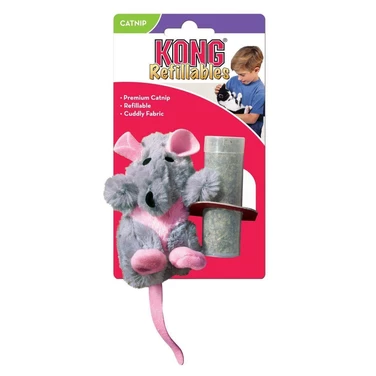 KONG® Refilables szczurek - pluszowa zabawka dla kota z kieszonką na kocimiętkę - 2