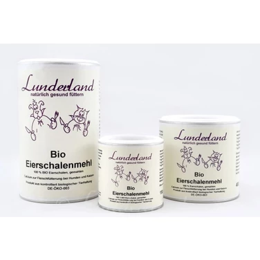 LUNDERLAND Bio Eierschalenmehl - Bio mączka ze skorupek jaj dla psów i kotów