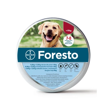 FORESTO - obroża przeciwko pchłom i kleszczom dla średnich i dużych psów o masie >8 kg