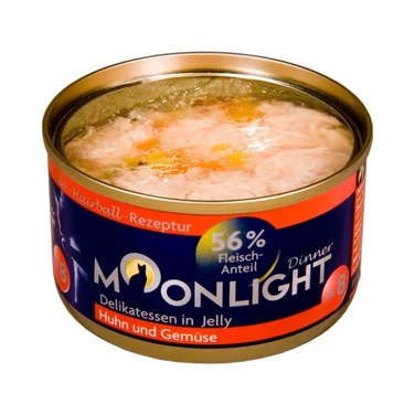 MOONLIGHT Dinner 8 - uzupełniająca, mokra karma dla kota, kurczak z warzywami w galaretce 80 g - 2