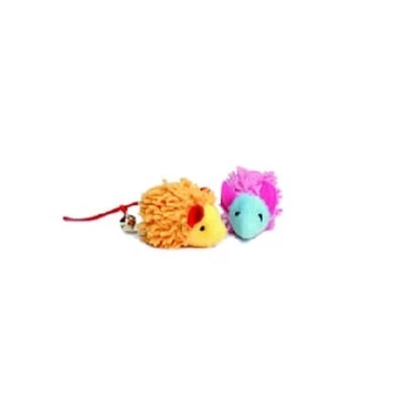 DINGO myszki mop - miękkie myszki dla kota z frędzelkami i dzwoneczkami 2 sztuki