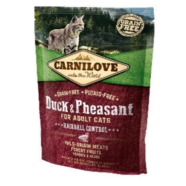 CARNILOVE Duck&Pheasant Hairball Control - kaczka i bażant - sucha karma dla kotów 400 g