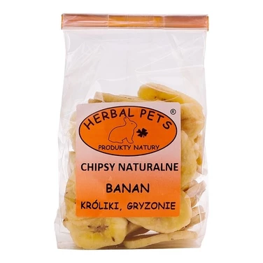 HERBAL PETS chipsy naturalne banan - naturalny przysmak dla królików i gryzoni 75g