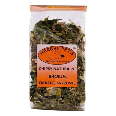 HERBAL PETS chipsy naturalne brokuł - zdrowy dodatek do diety dla królików i gryzoni 75g