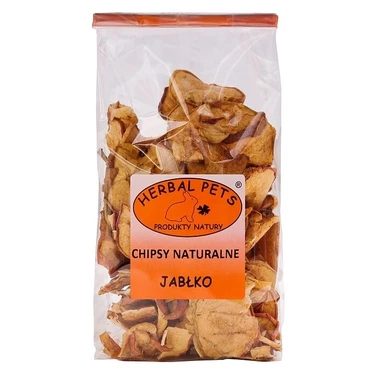 HERBAL PETS chipsy naturalne jabłko - przysmak dla królików i gryzoni 100g