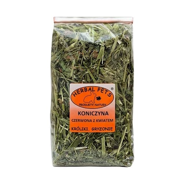 HERBAL PETS koniczyna czerwona z kwiatem - suszone zioła dla królików i gryzoni 80g