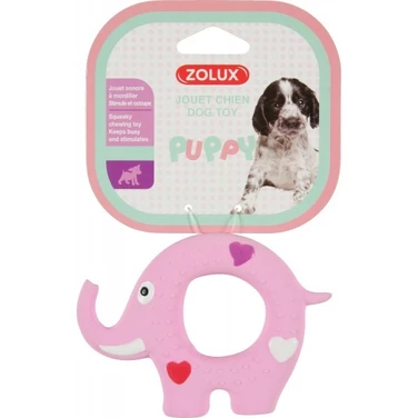 ZOLUX Puppy - gumowa zabawka z piszczałką dla małego psa lub szczeniaka, słonik - 2