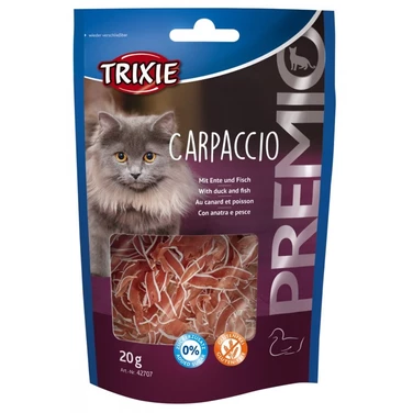 TRIXIE Premio Carpaccio - cieniutkie paseczki dla kota z kaczką i rybą 20g