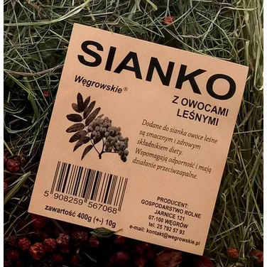 WĘGROWSKIE sianko z owocami leśnymi - siano z dodatkami 400g