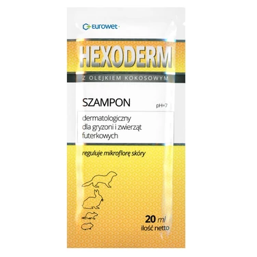 EUROWET Hexoderm - szampon dermatologiczny dla gryzoni 20 ml