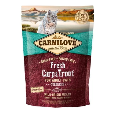 CARNILOVE Cat Fresh - karp i pstrąg - sucha karma dla kotów 400 g