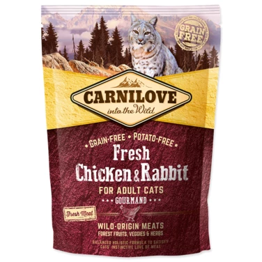 CARNILOVE Cat Fresh - kurczak i królik - sucha karma dla kotów 400 g