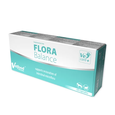 VETFOOD Flora Balance - synbiotyk wspomagający odbudowę mikroflory jelitowej 60 kapsułek