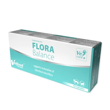 VETFOOD Flora Balance synbiotyk probiotyk wspomagający odbudowę mikroflory jelitowej 60 kapsułek