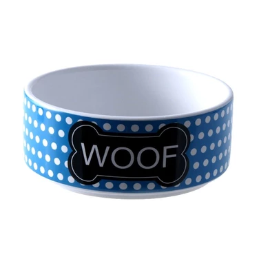 YARRO Woof - miska ceramiczna dla psa, niebieska 0,33 l
