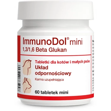 DOLFOS Dolvit ImmunoDol mini - preparat stymulujący układ odpornościowy dla małych psów i kotów 60 tabletek