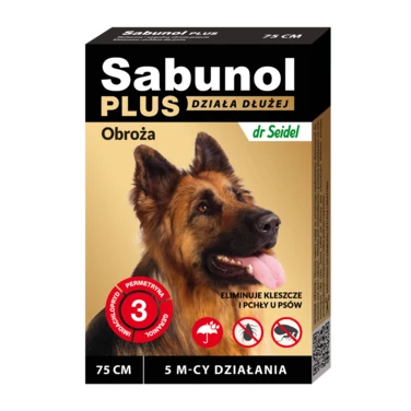 SABUNOL Plus - obroża przeciw pchłom i kleszczom dla psa, długodziałająca - 2
