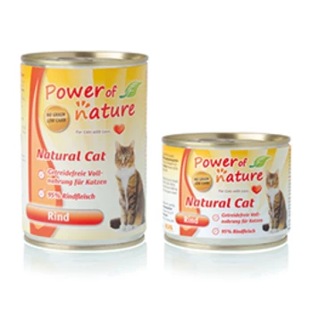 POWER OF NATURE Natural Cat - pełnowartościowa karma dla kota -  mus z wołowiny 