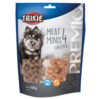 TRIXIE Premio 4 Meat Minis - zestaw przysmaków treningowych w czterech smakach 4x 100g