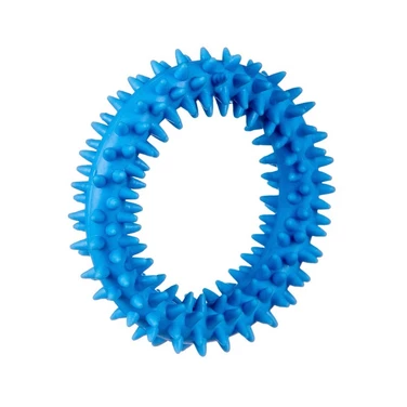 BARRY KING mały ring - gumowa zabawka dla szczeniąt i małych psów, niebieski 9,5 cm