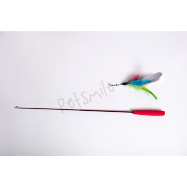 PSOTY KOTY - teleskopowa wędka dla kota z wymienną lotką z piór 38-160 cm