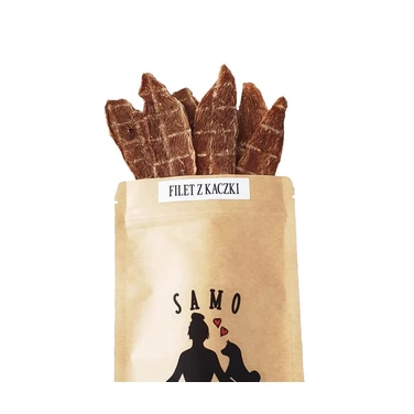 SAMO MIĘSO filet z kaczki, plastry - naturalna przekąska dla psów i kotów 50g