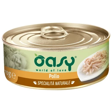 OASY Natural - uzupełniająca, mokra karma dla kota, kurczak w delikatnej galaretce 70g