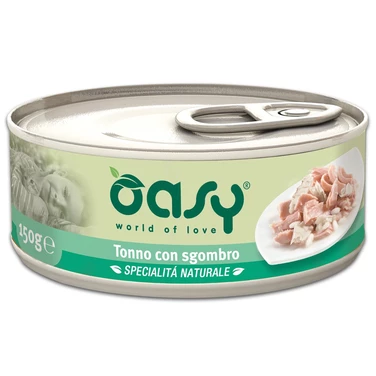 OASY Natural - uzupełniająca, mokra karma dla kota, tuńczyk z makrelą w delikatnej galaretce 70g