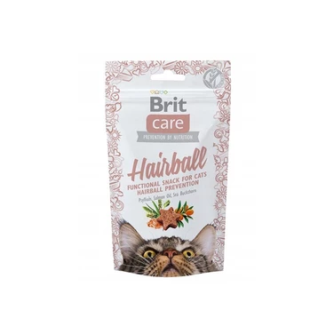 BRIT CARE Hairball Snack - bezzbożowy przysmak dla kota wspomagający odkłaczanie 50 g