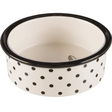 TRIXIE miska ceramiczna dla kota, biało-czarna w kropki 300 ml - 2