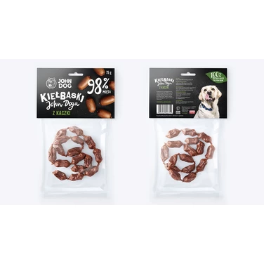 JOHN DOG mini kiełbaski - aromatyczne przysmaki dla psów, kaczka 100 g - 2