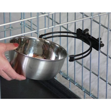 MIDWEST Snapy Fit - metalowa miska dla psa mocowana do klatki