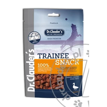 DR. CLAUDER'S TRAINEE SNACK - mięsne treningówki dla psów dorosłych i szczeniąt, kaczka 80g