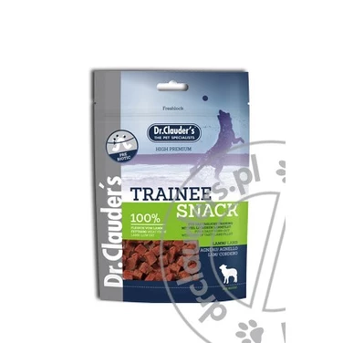 DR. CLAUDER'S TRAINEE SNACK - mięsne treningówki dla psów dorosłych i szczeniąt, jagnięcina 80g