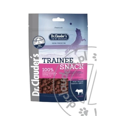 DR. CLAUDER'S TRAINEE SNACK - mięsne treningówki dla psów dorosłych i szczeniąt, wieprzowina 80g