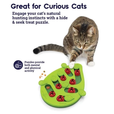 PETSTAGES Buggin' Out - łamigłówka dla kota o różnych stopniach trudności, na smakołyki lub karmę - 3