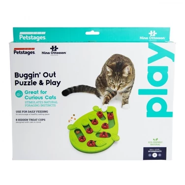 PETSTAGES Buggin' Out - łamigłówka dla kota o różnych stopniach trudności, na smakołyki lub karmę - 6