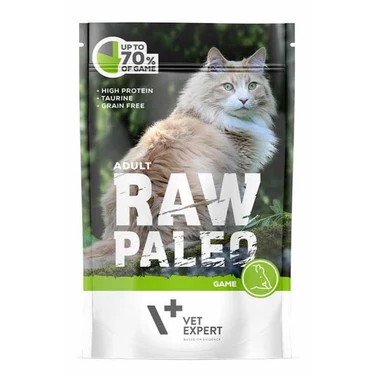 RAW PALEO adult - pełnoporcjowa, mokra karma dla kotów dorosłych, dziczyzna 100g