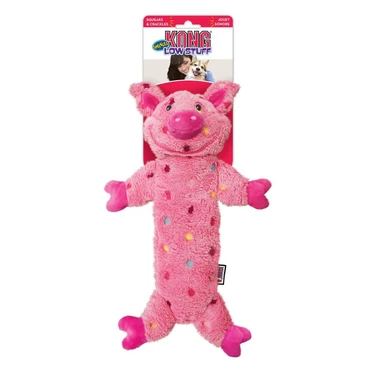 KONG® Low Stuff świnka - długa pluszowa zabawka wypełniona szeleszczącą folią 40 cm - 2