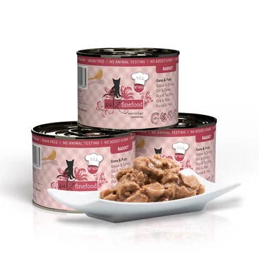 CATZ FINEFOOD Ragout - pełnoporcjowa, mokra karma dla kota, gęś i indyk w sosie 180 g - 3