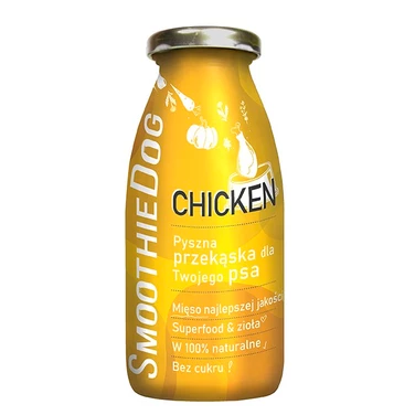 SMOOTHIE DOG - naturalna, płynna przekąska dla psów, kurczak 250ml