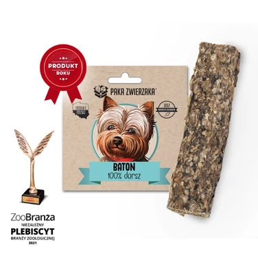 PAKA ZWIERZAKA Baton - gryzak dla psa ze skóry dorsza 12 cm