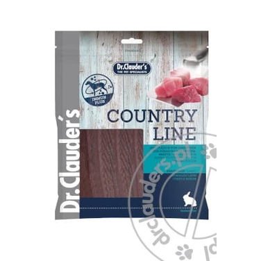 DR. CLAUDER'S Country Line - mięsny przysmak dla psów dorosłych i szczeniąt,  paski z królika 170g