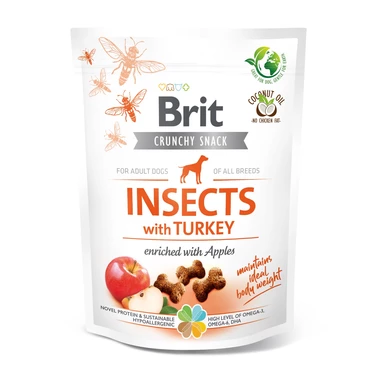 BRIT CARE Insects Cranch Snacks - chrupiące przysmaki dla psa z białkiem owadów i indykiem 200 g