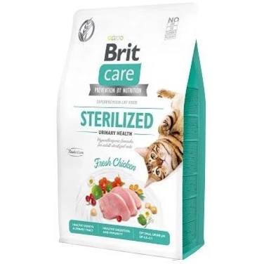 BRIT CARE Sterilised Urinary Health - sucha, bezzbożowa karma dla kotów sterylizowanych, kurczak