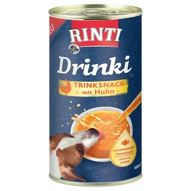 RINTI Drinki - smakowita zupka dla psa z kawałkami kurczaka 185 ml (DATA WAŻNOŚCI: 09.04.24)